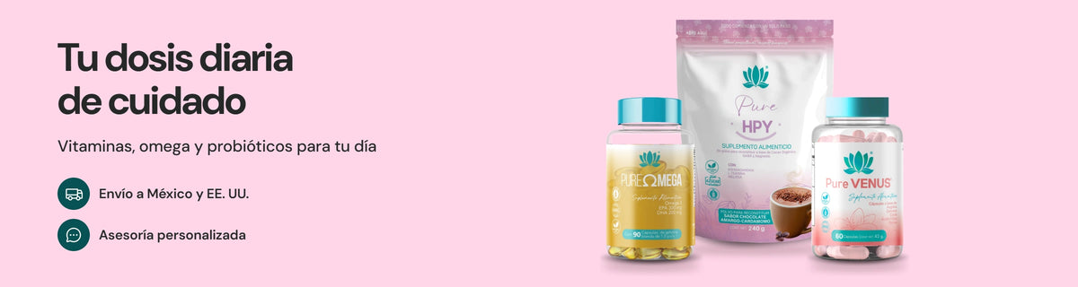 Productos de salud: Pure Omega, Pure HPY y Pure Venus