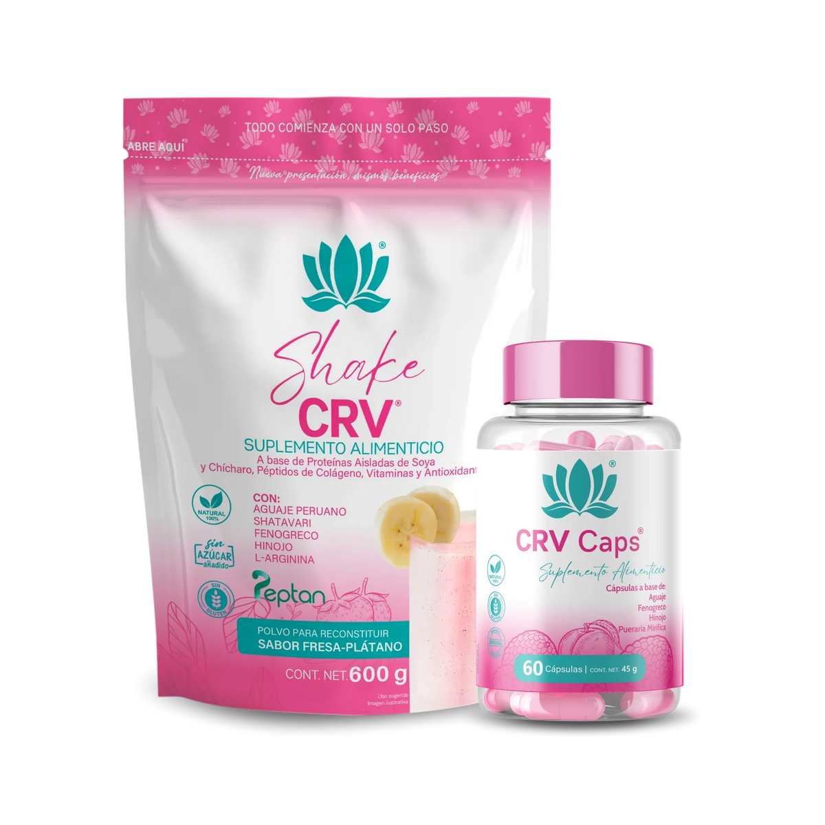 Dúo CRV sabor fresa-plátano