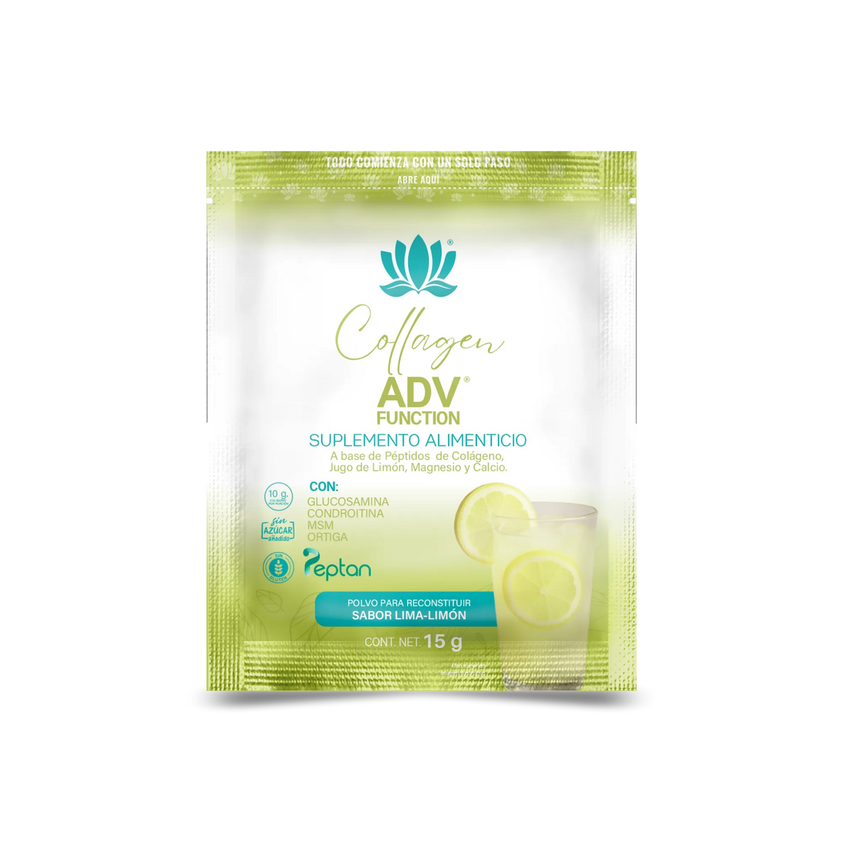 Muestra Collagen ADV Function sabor lima-limón