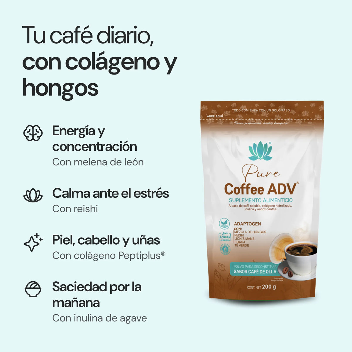 Pure Coffee ADV: beneficios principales
