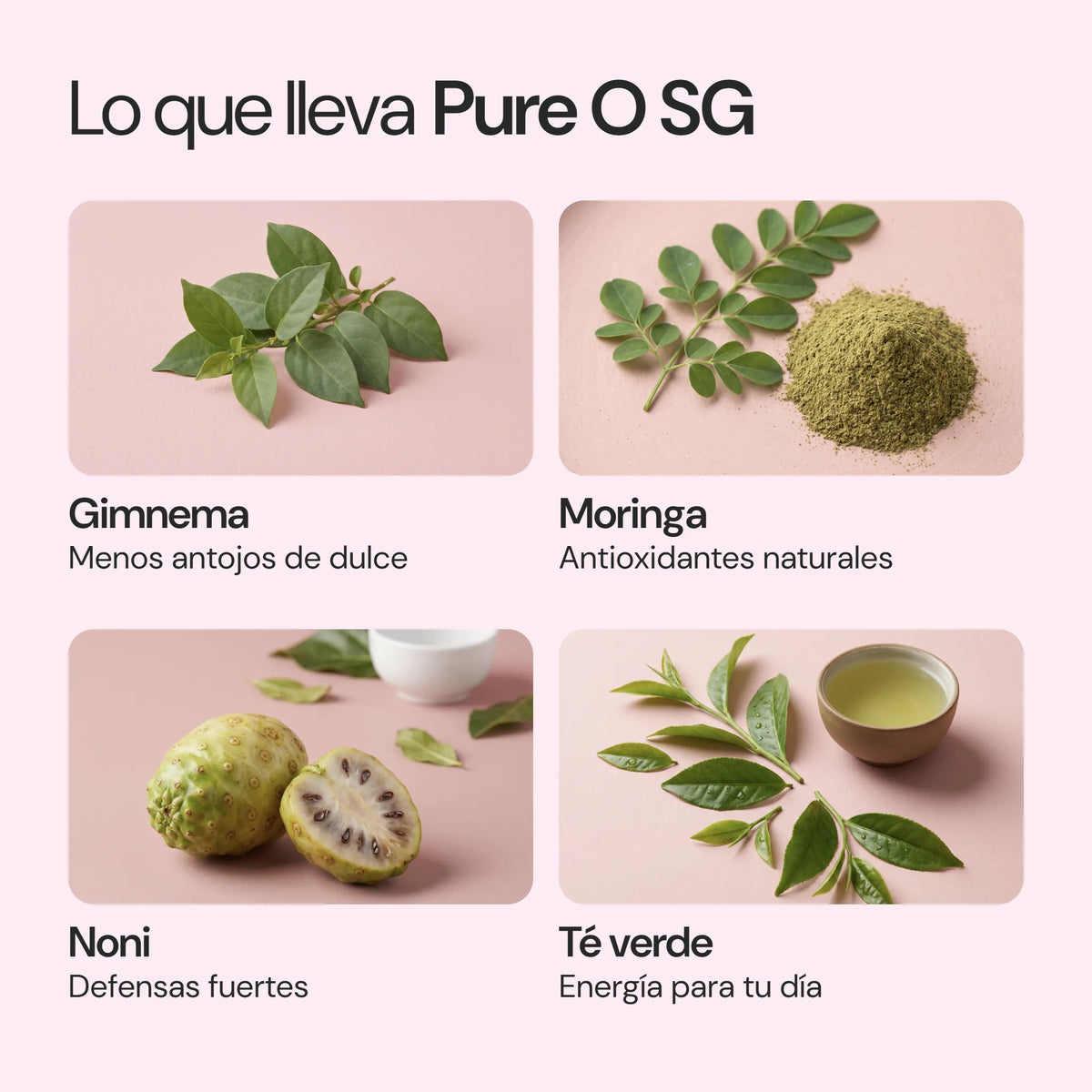 Ingredientes de Pure O SG