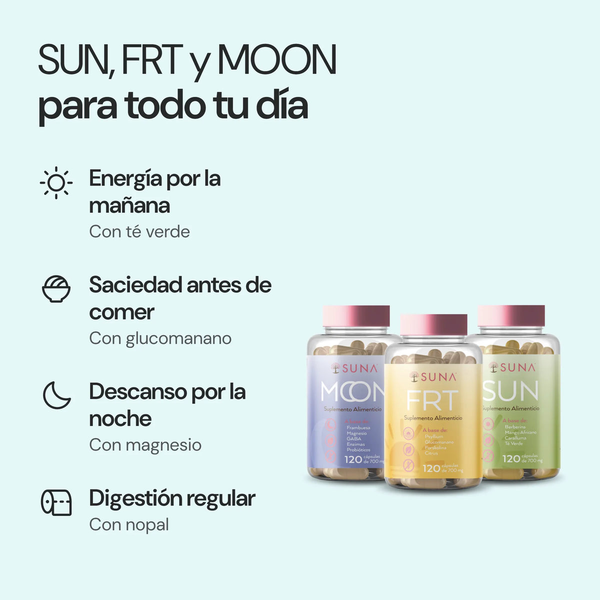 Trío SUNA: beneficios principales