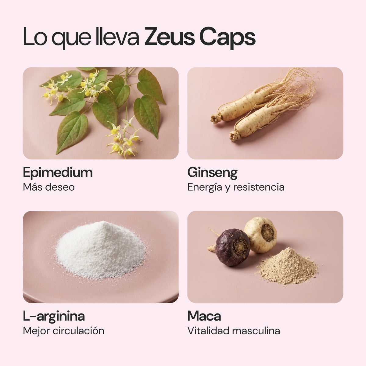 Ingredientes de Zeus Caps