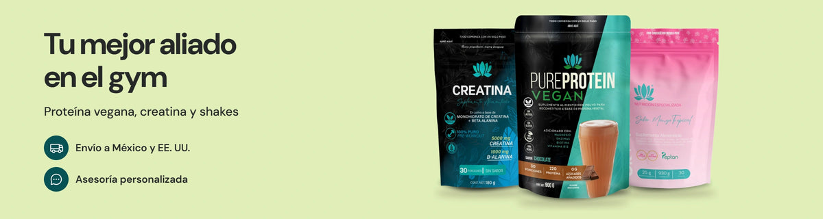 Productos fitness: Creatina, Pure Protein Vegan y CRV Protein
