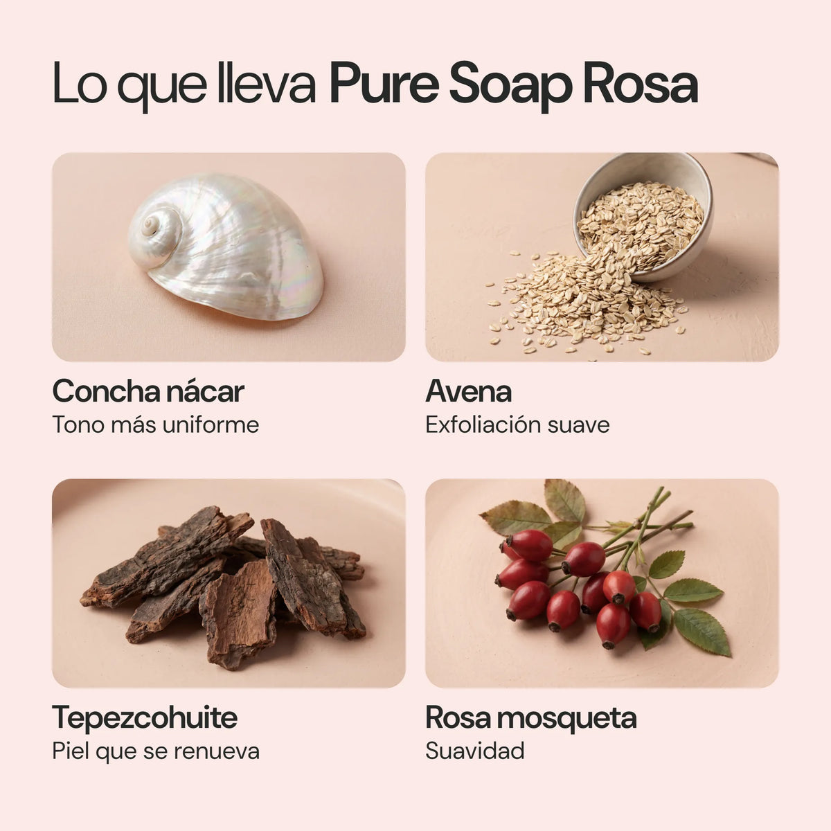 Ingredientes de Pure Soap Rosa